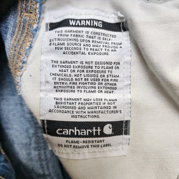 Carhartt FR Jeans Mens 33x36 Carpenter Pants Fire Resistant 2112 CAT 2 Workwear - Picture 15 of 16